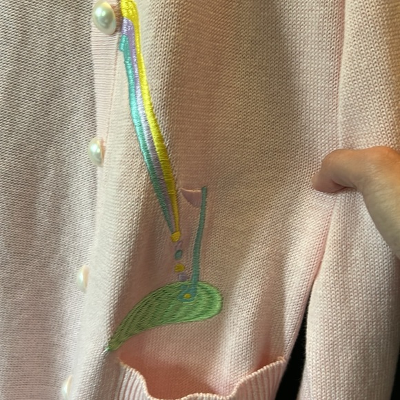 Loveshackfancy NWT Jura Cardigan in Pink Sands xs - Picture 5 of 12